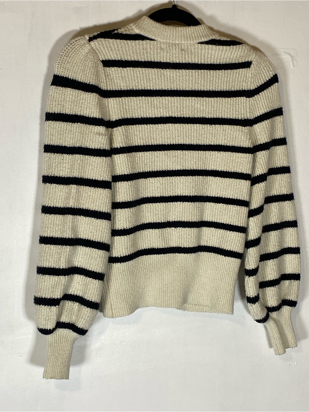 Who What Wear Striped Puff Sleeve Cardigan Sweater Cottagecore Preppy S - Picture 4 of 4